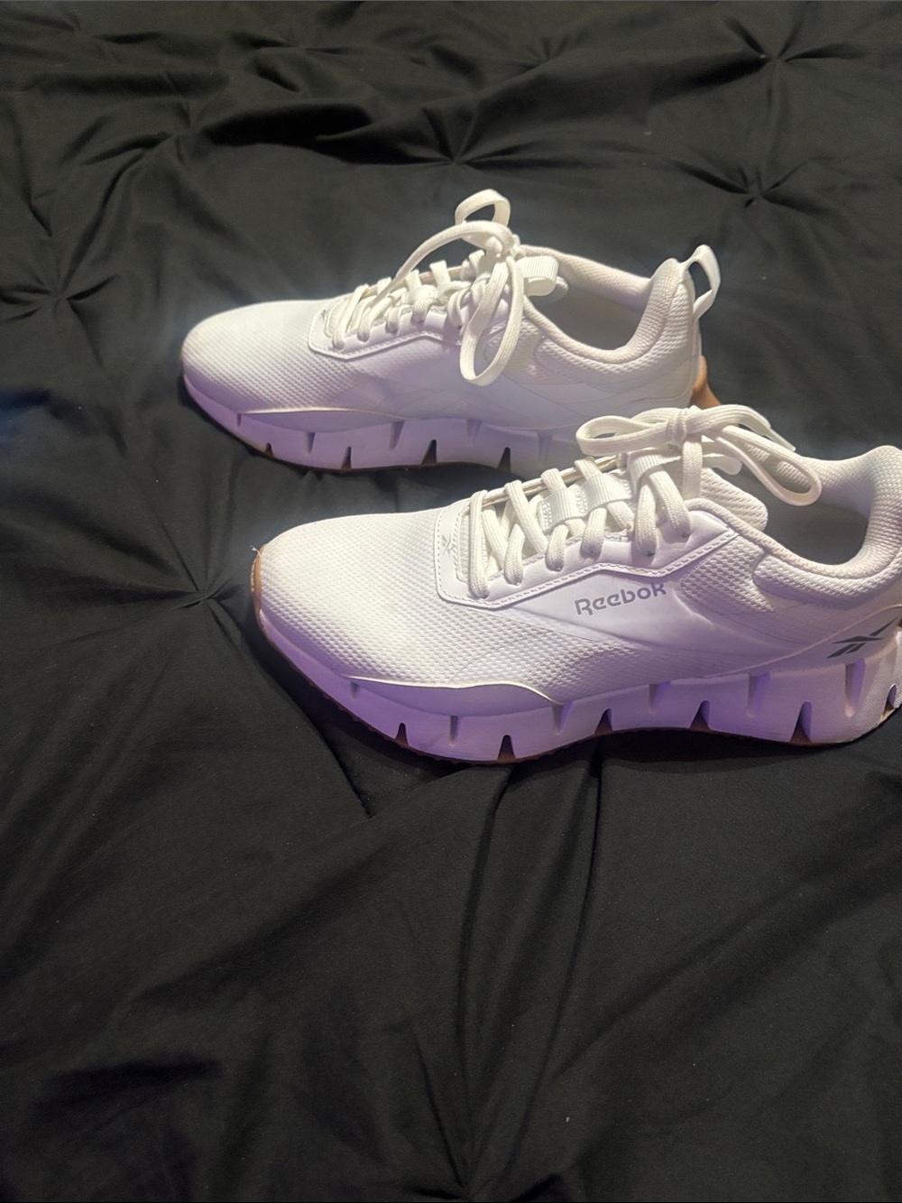 Reebok Women's White Athletic Sneakers with Chunky Sole